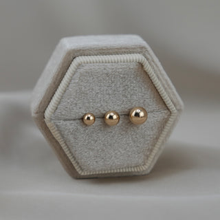 14k Gold Ball Earrings