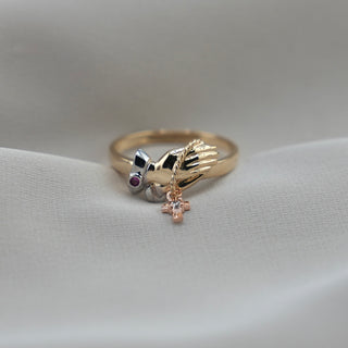 14k Gold Praying Hands Ring