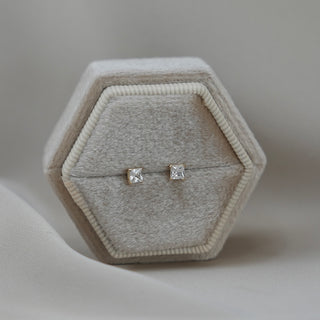 14k Gold Square Earrings
