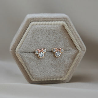 14k Gold Mouse Earrings
