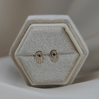 14k Gold Hamsa Earrings