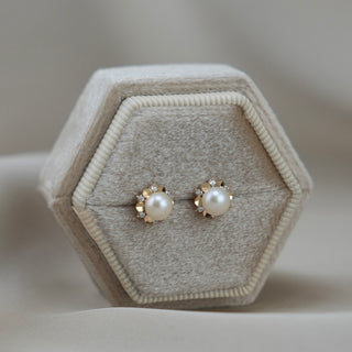 14k Gold Fancy Pearl Earrings