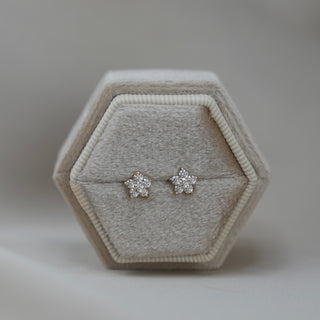 14k Gold Flower Earrings