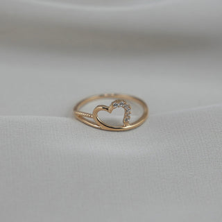 14k Gold Heart Ring