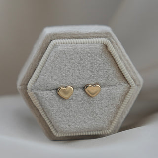 14k Gold Heart Earrings