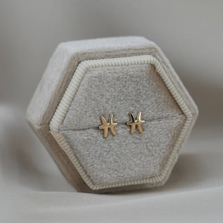 14k Gold Zodiac Sign Earrings