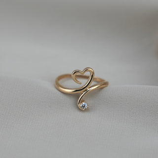 14k Gold Heart Ring
