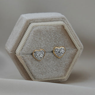 14k Gold Heart Earrings