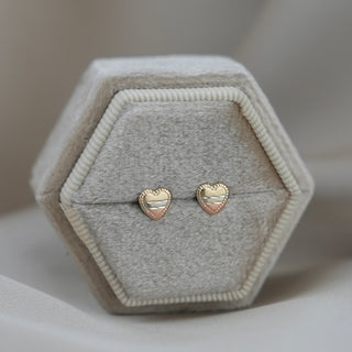14k Gold Heart Earrings