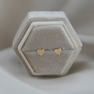 14k Gold Heart Earrings