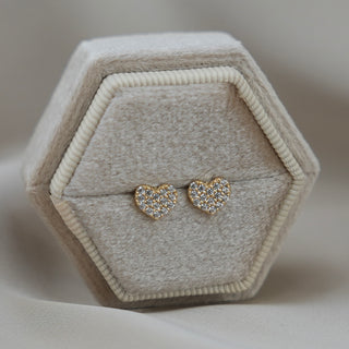 14k Gold Heart Earrings