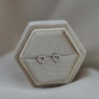 14k Gold Heart Earrings
