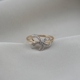 14k Gold Bow Ring