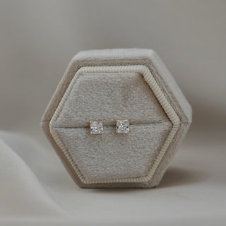 14k Gold Square Earrings