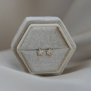 14k Gold Star Earrings