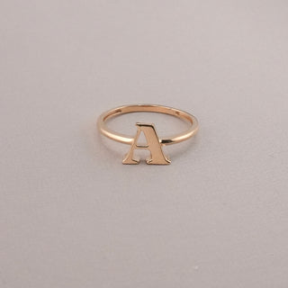 14k Gold Initial Ring