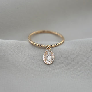 14k Gold Virgencita Ring