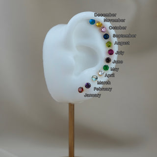 14k Gold Birthstone Earrings