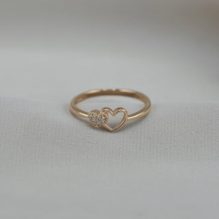 14k Gold Heart Ring