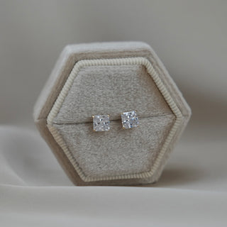 14k Gold Square Earrings