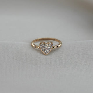 14k Gold Heart Ring