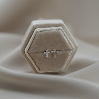 14k Gold Cross Earrings