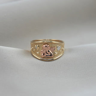 14k Gold Angel Ring