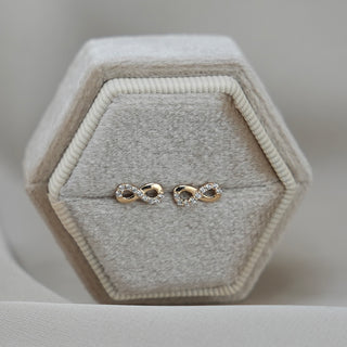 14k Gold Infinity Earrings