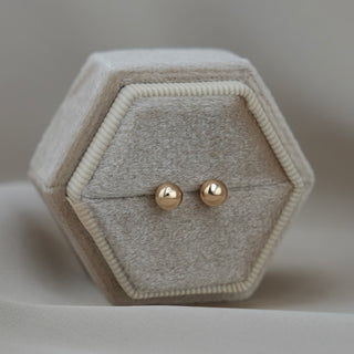 14k Gold Ball Earrings