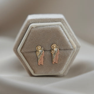 14k Gold San Judas Earrings