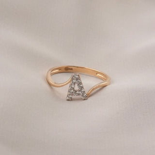14k Gold Initial Ring