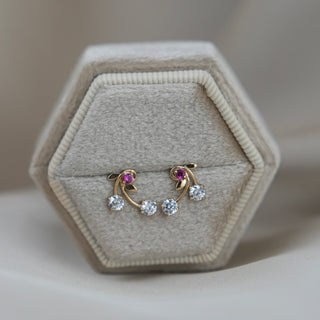 14k Gold Cherry Earrings