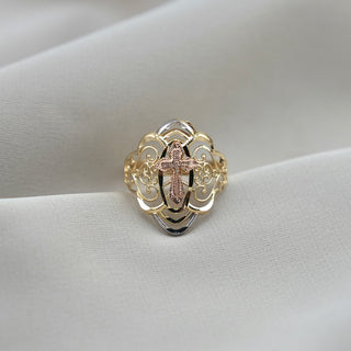 14k Gold Cross Ring