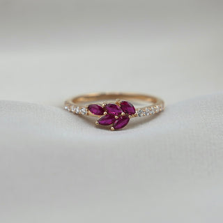 14k Gold Leaf Ring
