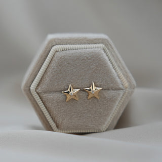 14k Gold Star Earrings