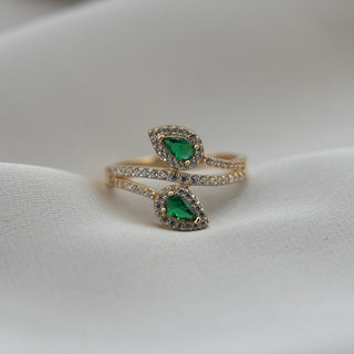 14k Gold Green Fancy Ring