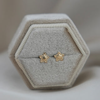 14k Gold Star Earrings