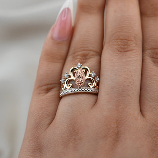 14k Gold Virgencita Crown Ring