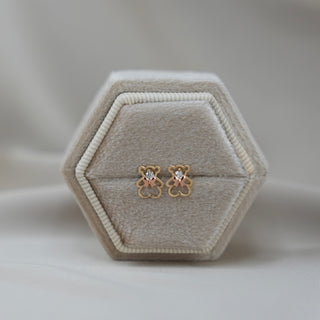 14k Gold Teddy Bear Earrings