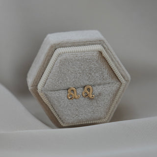 14k Gold Zodiac Sign Earrings