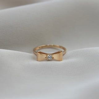 14k Gold Bow Ring