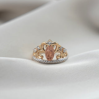14k Gold Virgencita Crown Ring