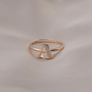 14k Gold Initial Ring