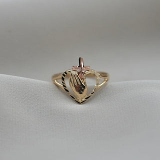 14k Gold Cross Ring